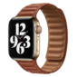 Kép 1/5 - Gesztenyebarna Apple Watch Leather Band mágneses bőr szíj