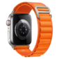 Kép 1/5 - Mandarinsárga Apple Watch alpesi szövet szíj