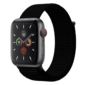 Kép 1/5 - Éjfekete Apple Watch tépőzáras szövet szíj