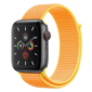 Kép 1/4 - Dinnyesárga Apple Watch tépőzáras szövet szíj