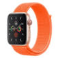 Kép 1/5 - Mandarinsárga Apple Watch tépőzáras szövet szíj