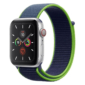 Kép 1/4 - Tengerészkék Apple Watch tépőzáras szövet szíj