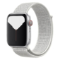 Kép 1/5 - Kristályfehér Apple Watch tépőzáras szövet szíj