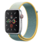 Kép 1/5 - Tengerzöld Apple Watch tépőzáras szövet szíj