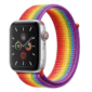 Kép 1/5 - Rainbow Apple Watch tépőzáras szövet szíj