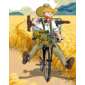 Kép 2/2 - Van Gogh és a bringa mintás szilikon szíj